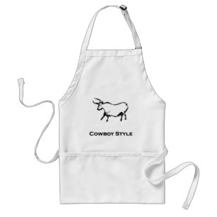 Bull Cowboy Style Black Schürze