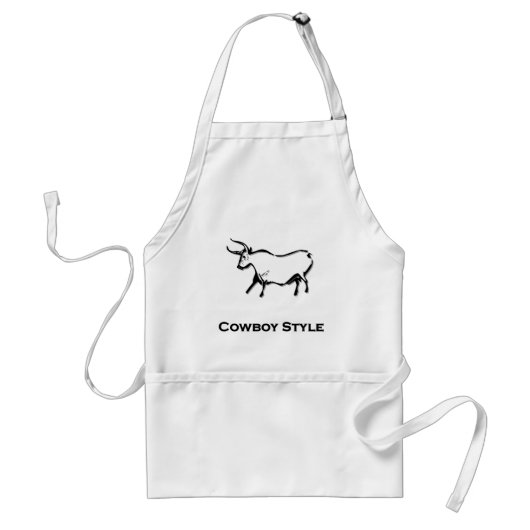 Bull Cowboy Style Black Schürze (Vorne)