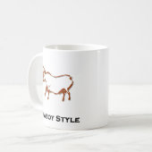 Bull Cowboy Style Brown Kaffeetasse (Vorderseite Links)