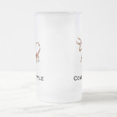 Bull Cowboy Style Brown Mattglas Bierglas (Mittel)