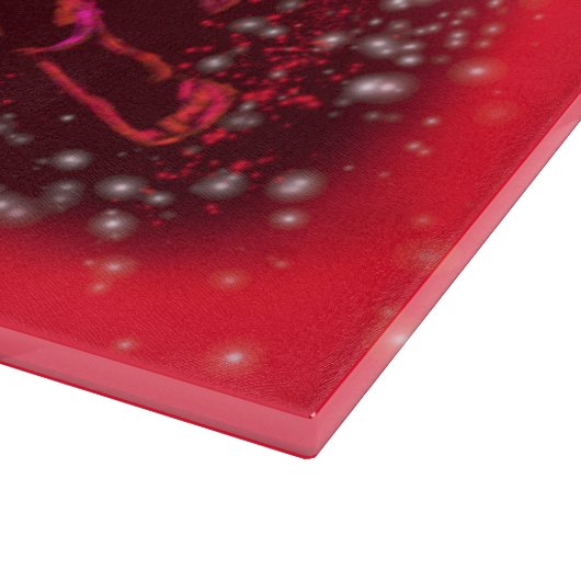 Bull Cutting Board läuft in roter Sternennacht Schneidebrett (Ecke)