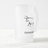 Bull Dedication Black Mattglas Bierglas (VorderseiteRechts)