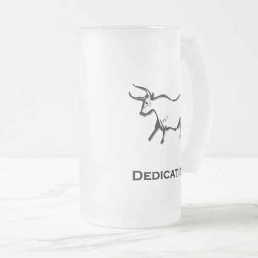 Bull Dedication Black Mattglas Bierglas (VorderseiteRechts)