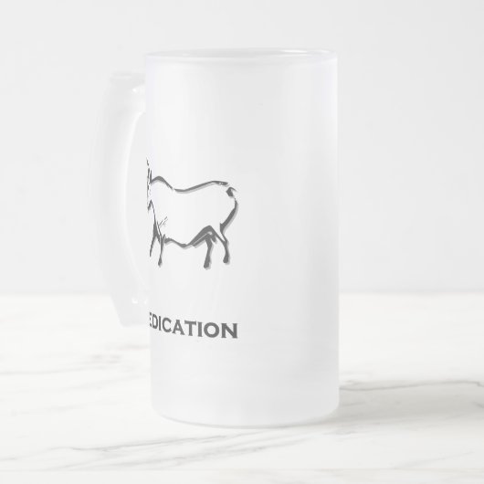 Bull Dedication Black Mattglas Bierglas (Vorderseite Links)