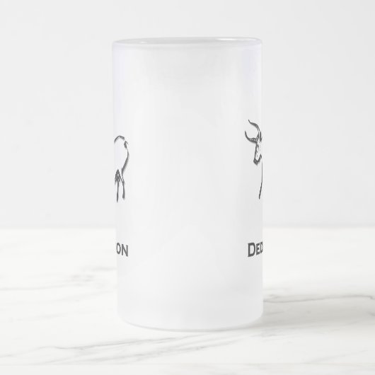 Bull Dedication Black Mattglas Bierglas (Mittel)