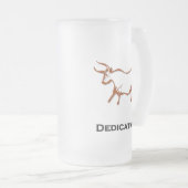 Bull Dedication Brown Mattglas Bierglas (VorderseiteRechts)