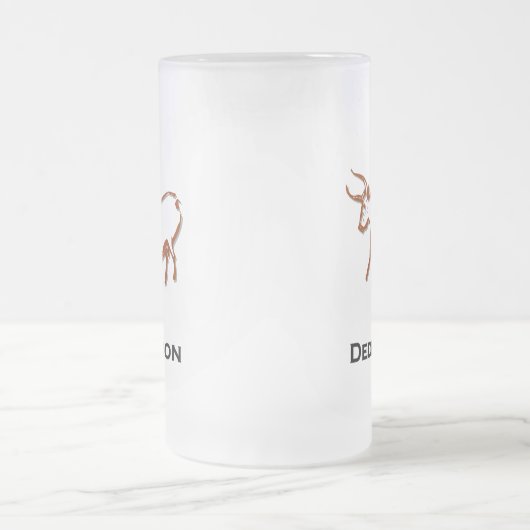 Bull Dedication Brown Mattglas Bierglas (Mittel)