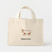 Bull Dedication Brown Mini Stoffbeutel (Vorne)