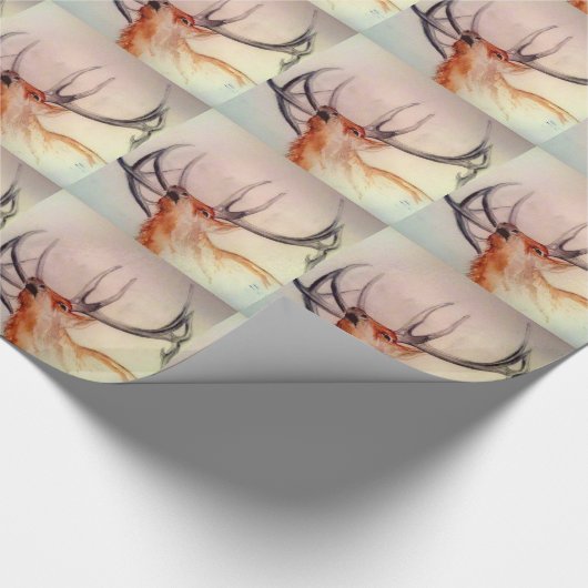 BULL DER HOLZ-STÄRKEN-ELCHE GESCHENKPAPIER (Ecke)