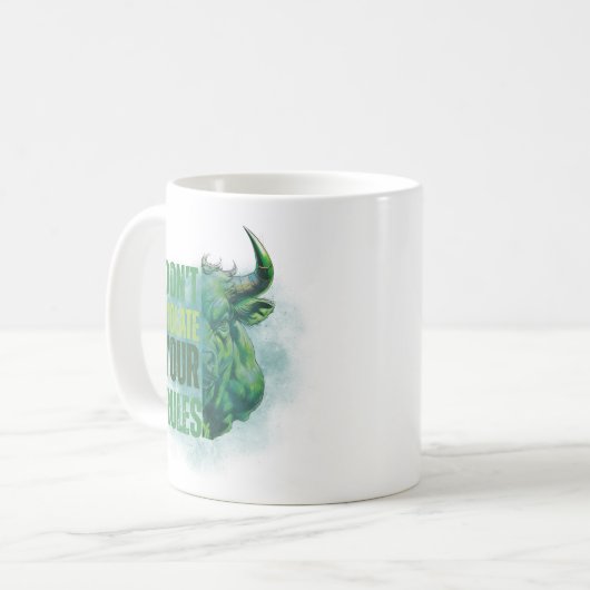 Bull design | Reminder | Motivation Kaffeetasse (Vorderseite Links)