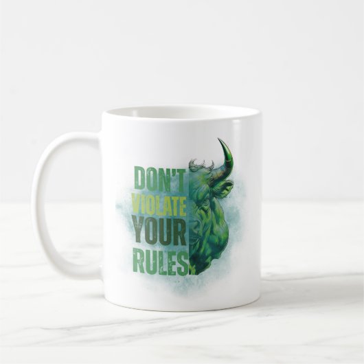 Bull design | Reminder | Motivation Kaffeetasse (Links)