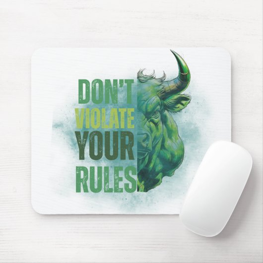 Bull design | Reminder | Motivation Mousepad (Mit Mouse)