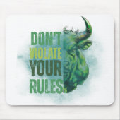 Bull design | Reminder | Motivation Mousepad (Vorne)