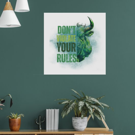 Bull design | Reminder | Motivation Poster (Wohnzimmer 1)