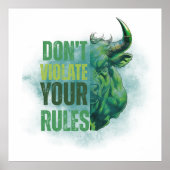 Bull design | Reminder | Motivation Poster (Vorne)