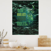 Bull design | Reminder | Motivation Poster (Küche)