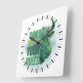 Bull design | Reminder | Motivation Quadratische Wanduhr (Winkel)