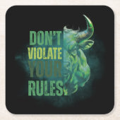 Bull design | Reminder | Motivation Rechteckiger Pappuntersetzer (Vorderseite)