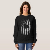 Bull Dog 4. Juli United Staat America Flag Sweatshirt (Vorne ganz)