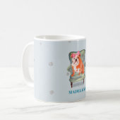 Bull Dog Blue Silver Personal Kaffeetasse (Vorderseite Links)