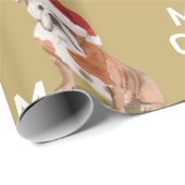 Bull Dog Holiday Weihnachten Frohe Weihnachtsmannm Geschenkpapier (Rolleneckpunkt)