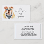Bull Dog Pet Groomer/Vet/Sitters Visitenkarte (Vorne/Hinten)