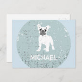 Bull Dog Postkarte (Vorne/Hinten)