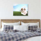 Bull Dog Welpenprinzessin Leinwanddruck (Insitu (Schlafzimmer))