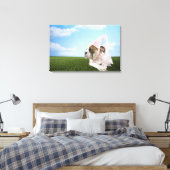 Bull Dog Welpenprinzessin Leinwanddruck (Insitu (Schlafzimmer))