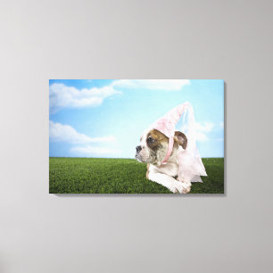 Bull Dog Welpenprinzessin Leinwanddruck