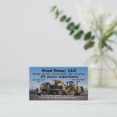 Bull Dozer Business Card Visitenkarte (Stehend Vorderseite)