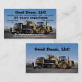 Bull Dozer Business Card Visitenkarte (Vorne/Hinten)