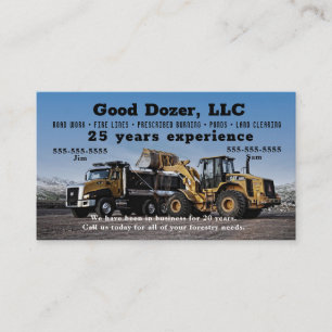 Bull Dozer Business Card Visitenkarte