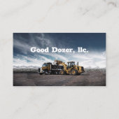 Bull Dozer Business Card Visitenkarte (Rückseite)