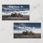 Bull Dozer Business Card Visitenkarte (Vorne/Hinten)