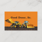 Bull Dozer Business Card Visitenkarte (Rückseite)