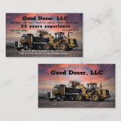 Bull Dozer Business Card Visitenkarte (Vorne/Hinten)