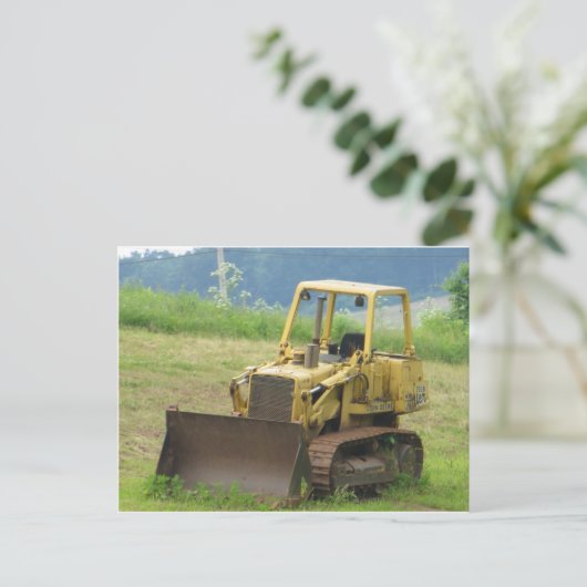 Bull Dozer Postkarte (Stehend Vorderseite)