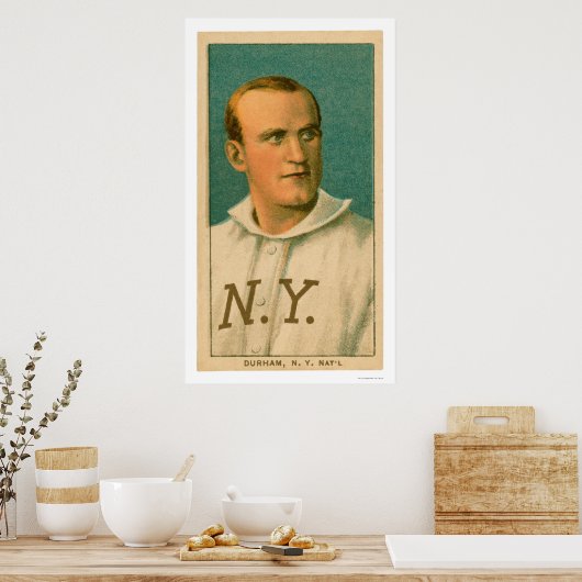 Bull Durham Baseball Card 1909 Poster (Küche)