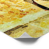 Bull Elch Stehende Aquarellmalerei Poster (Ecke)