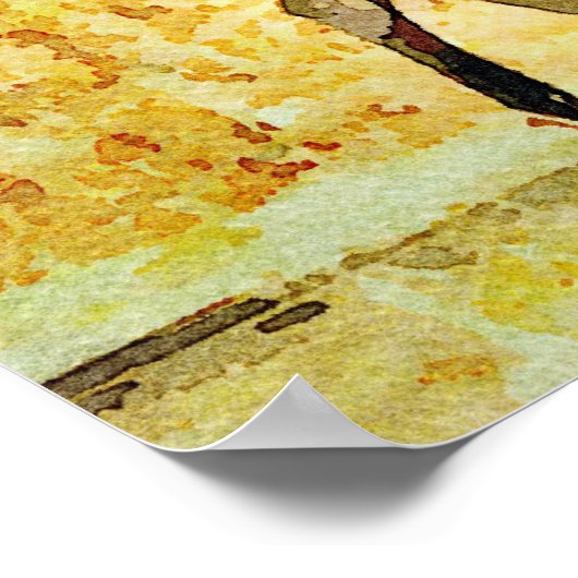 Bull Elch Stehende Aquarellmalerei Poster (Ecke)