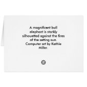 Bull Elefant (Rückseite Horizontal)