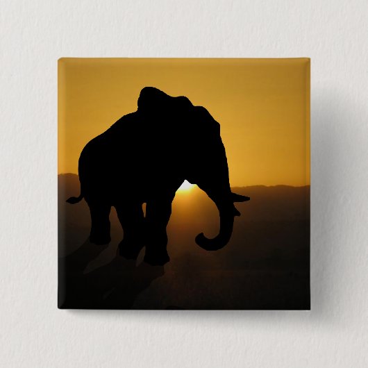 Bull Elefant Button (Vorderseite)