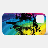 Bull Elephant über Wirblem Regenbogen Case-Mate iPhone Hülle (Rückseite (Horizontal))