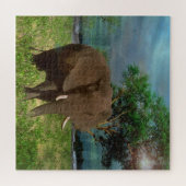 Bull Elephant Weizing, Puzzle (Horizontal)
