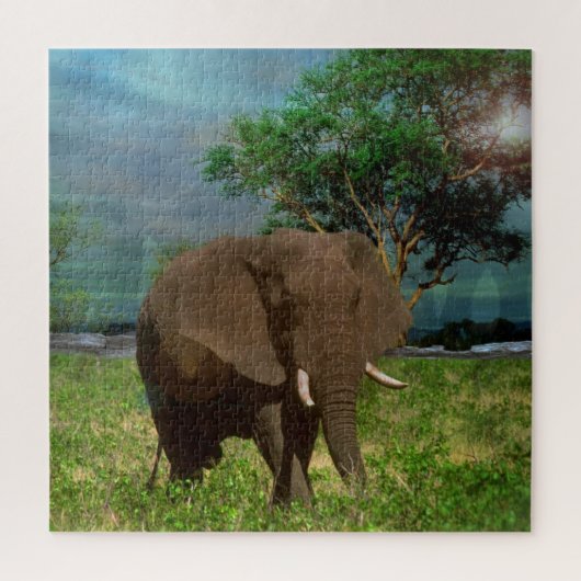 Bull Elephant Weizing, Puzzle (Vertikal)