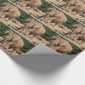 Bull Elephant Wrapping Paper Geschenkpapier (Ecke)