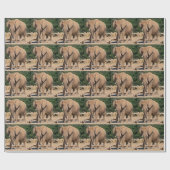 Bull Elephant Wrapping Paper Geschenkpapier (Flach)