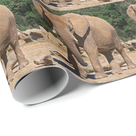 Bull Elephant Wrapping Paper Geschenkpapier (Rolleneckpunkt)
