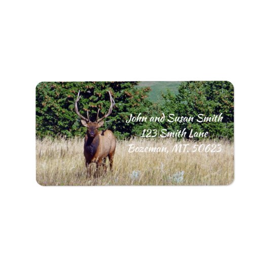 Bull Elk Address Label Adressaufkleber (Vorne)